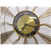 Image 5 : Vintage Starburst Sunburst Mid Century Atomic Made in Germany 8-Day Key Wind Wall Clock Brass