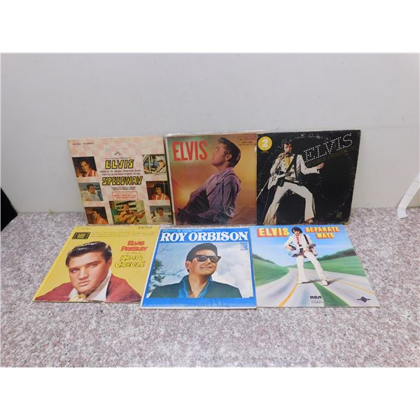 Lot of 6 Vinyl Records, Mostly Elvis, One Roy Orbison
