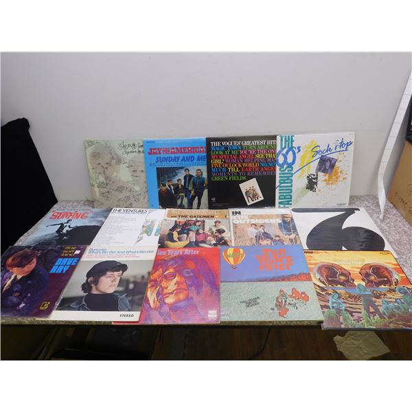 Lot of 14 Vinyl Records LPs 1960s Rock The Outsiders, Rolling Stones, Steppenwolf, The Ventures, Etc