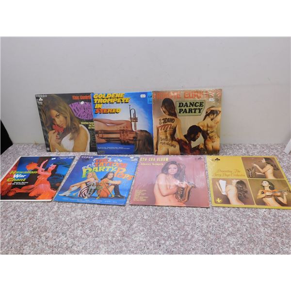 Lot of 7 Vinyl Cheesecake Pin-Up Records LPs