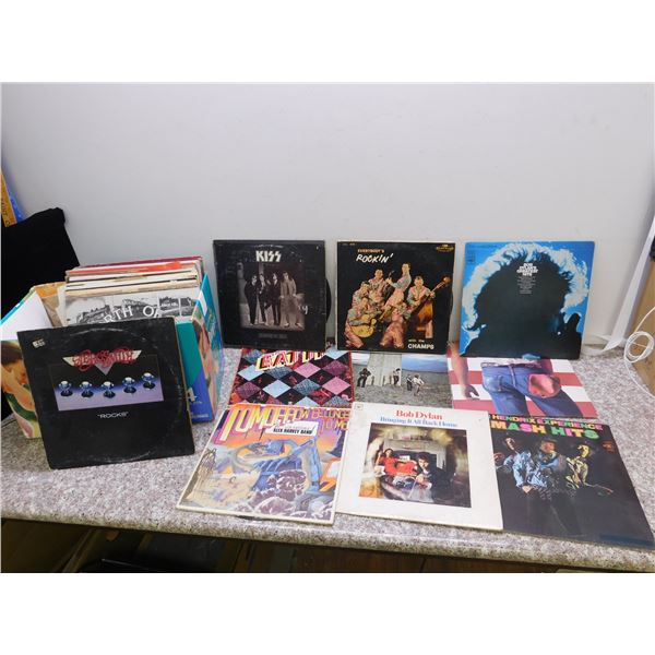 Box of Vinyl Records approx 30 Various Conditions