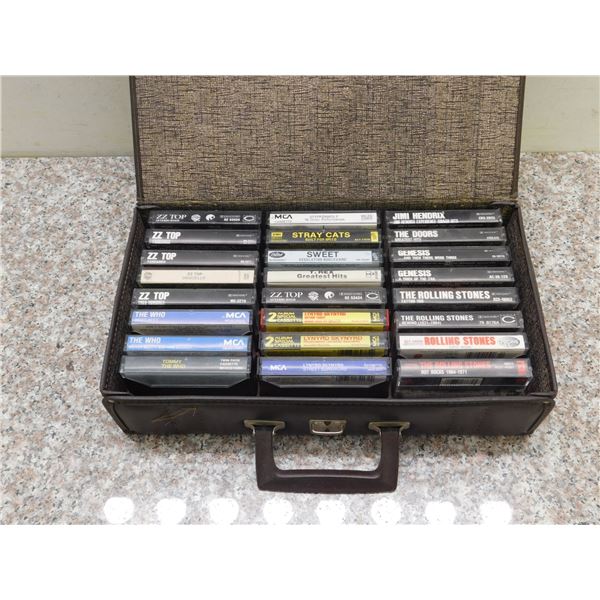 Lot of 24 Cassette Tapes Rock and Roll ZZ Top The Who Rolling Stones Jimi Hendrix The Doors Etc