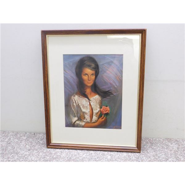 Vintage Framed Art Print Louis Shabner "Kay"