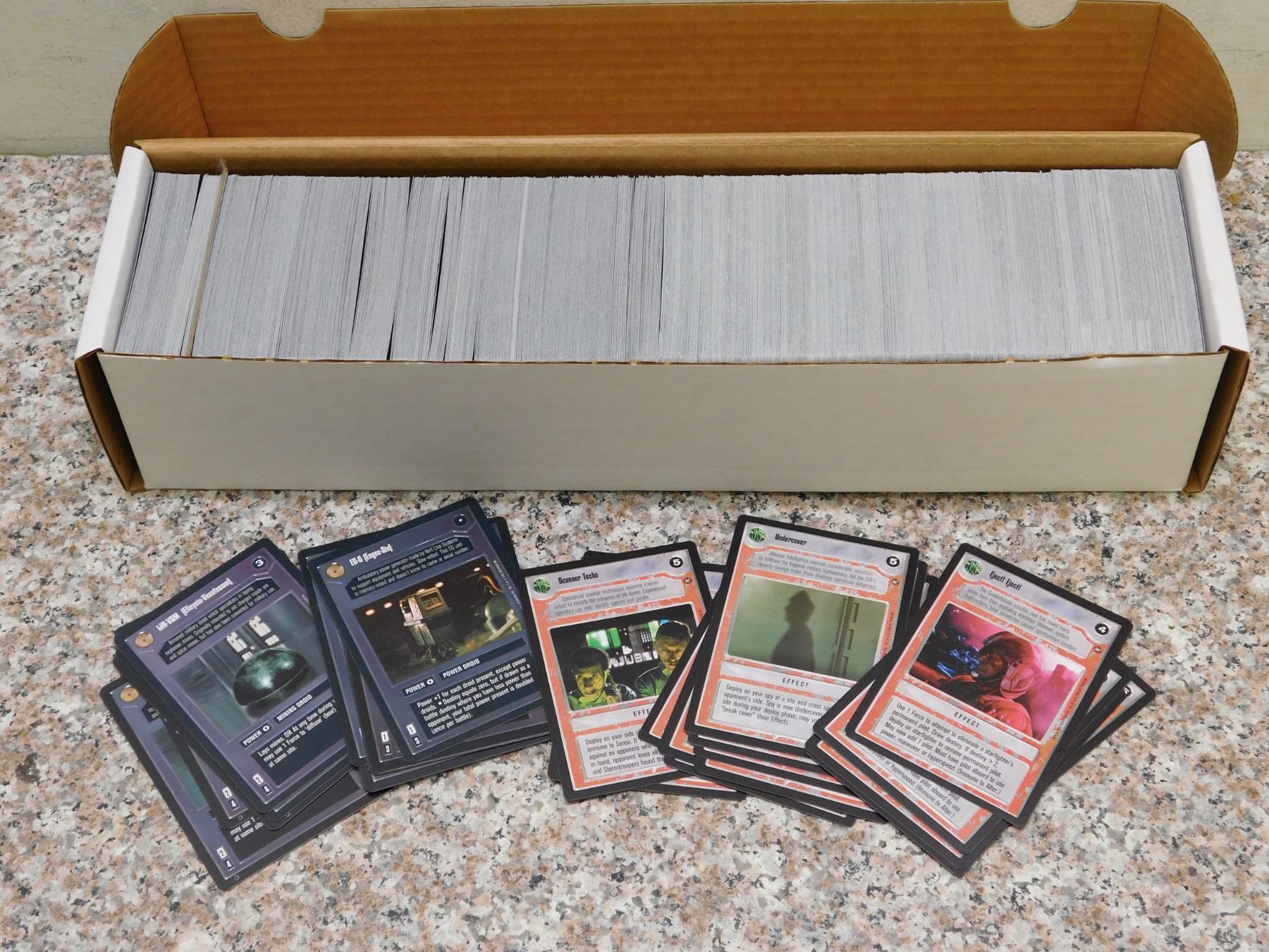 Abyssin Decipher Card Box of Approx 1000 Star Wars CCG Decipher Cards