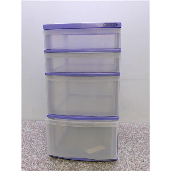 Gracious Living 4-Drawer Plastic Storage Unit