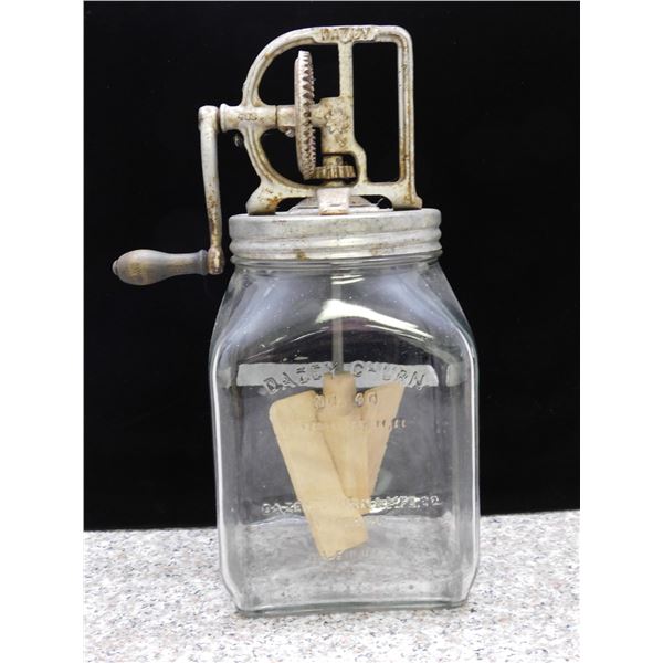 Antique Butter Churn Glass Dazey Churn No 40 pat 1422 MFG CO made in USA