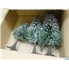 Image 3 : Lot of Department 56 Village Winter Evergreen Trees Snowy Birch Trees Miniature Doll Townhouse
