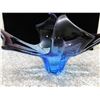 Image 6 : Art Glass Blown Glass Mid Century Centerpiece Blue and Purple