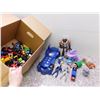 Image 1 : Box of Assorted Modern Toys, Die Cast Cars, Action Figures, Etc