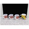 Image 1 : Lot of 4 Anchor Hocking Fire King Mugs and One Popeye Novelty Mug