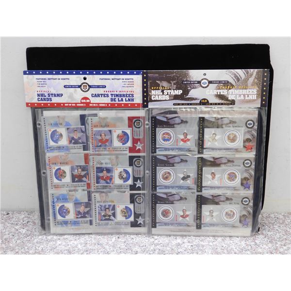 Canada Post 2001 & 2002 Series 2 & 3 Stamp Cards, Beliveau, Sawchuk, Hull, Horton, LaFleur, Esposito
