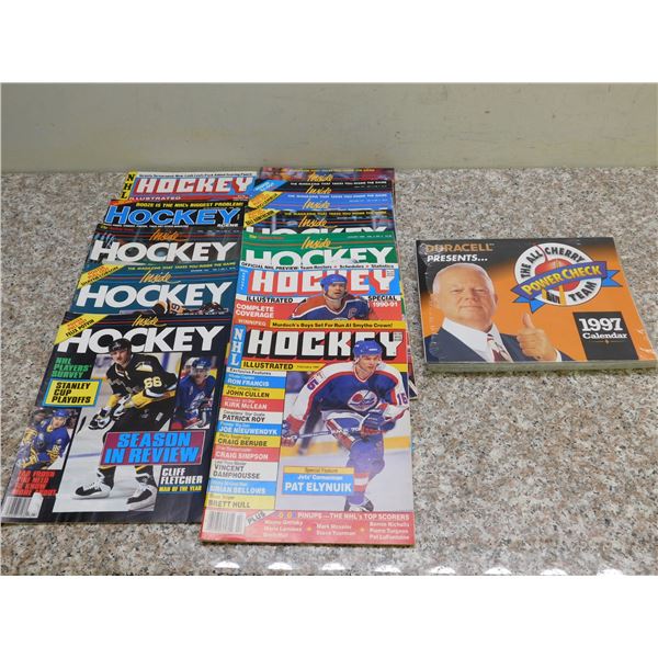 Lot of 21 Hockey Magazines 1990’s – 8 Inside Hockey with posters VG, 9 Don Cherry Duracell + More