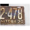 Image 3 : 1930 Manitoba License Plate