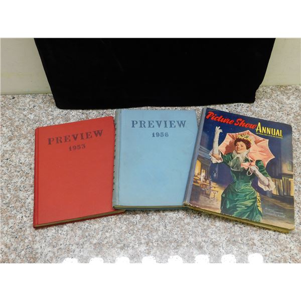 Lot of 3 1950’s Movie Preview Books
