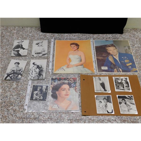 Promotional photos of 1950’s and 60’s movie stars Tony Curtis, Richard Chamberlain, Robert Stack +