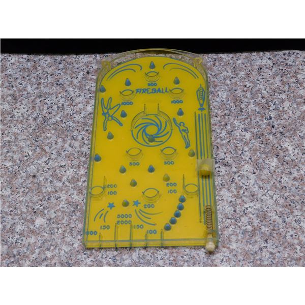 1950’s Reliable Toys Tabletop “Fireball” Pinball Game, working with original marble! Made in Canada 