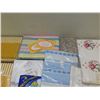 Image 4 : Lot of 11 Bagged New Vintage Linens Embroidered  Sheets, Pillowcases, Misc