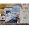 Image 5 : Lot of 11 Bagged New Vintage Linens Embroidered  Sheets, Pillowcases, Misc