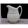 Image 1 : Ironstone Pottery Water Jug Masonic Emblem Logo Syracuse