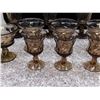 Image 2 : Lot of 10 Smokey Heavy Glass Drinking Wine Glasses