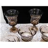 Image 3 : Lot of 10 Smokey Heavy Glass Drinking Wine Glasses