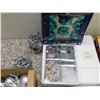 Image 4 : Box of Christmas Decorations Ornaments Lights Mostly Silver Theme