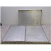 Image 1 : Lot of 3 15" x 21" Aluminum Baking Trays Commercial Kitchen Trays