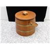 Image 1 : Vintage Barrel Style Wooden Ice Bucket