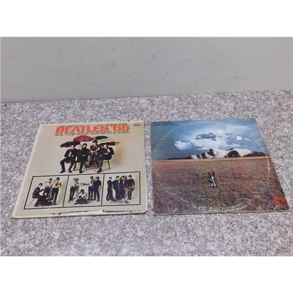 Lot of 2 Beatles 65 Mono First Pressing T2228 John Lennon Mind Games Vinyl Record LPs