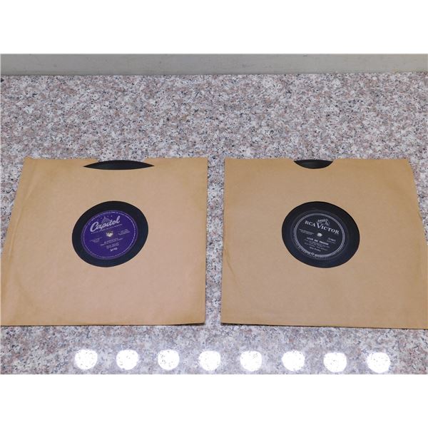 Lot of 2 10" Shellac 78 RPM Records Jean Vincent Be-Bop-A-Lula Rockabilly Elvis Presley Love Me T
