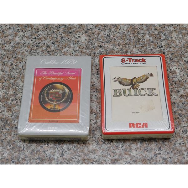 Lot of 2 Dealership Promo 8-Tracks SEALED Buick and Cadillac 1979