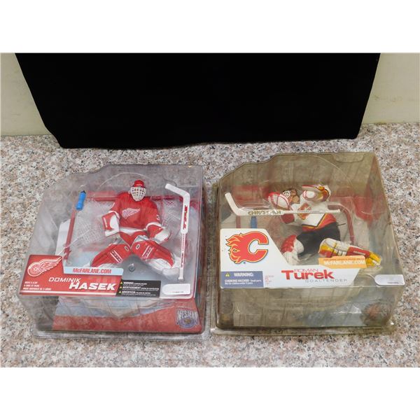 Lot of 2 Roman Turek and Dominik Hasek McFarlane Figures NEW NHL Hockey
