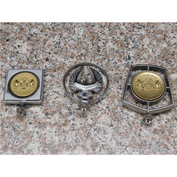 Lot of 3 Chrysler Hood Ornaments Cordoba Imperial