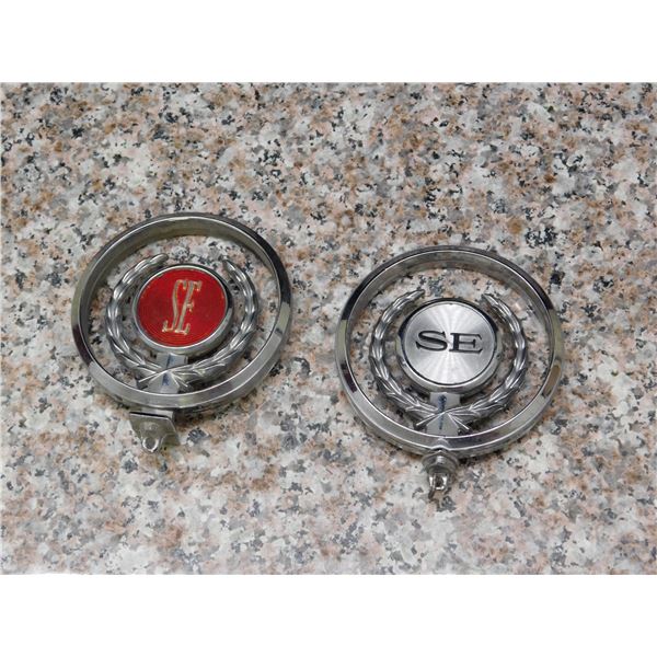 Lot of 2 Dodge Charger Wreath Hood Ornaments
