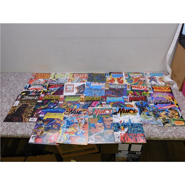 Lot of 25 Marvel Vintage Comic Books Warlock Namor Human Torch Silver Sable