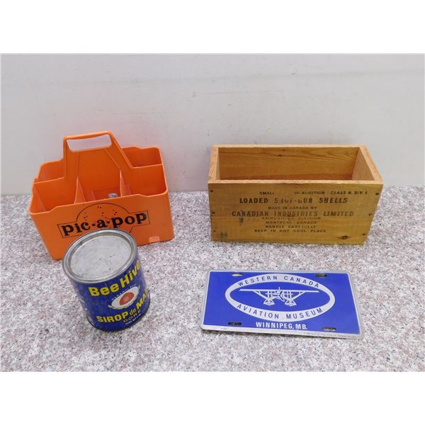 Lot of 4 BeeHive Pic A Pop Western Canada Canadian Industries LTD Crate, Can, Plate