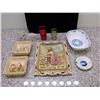 Image 1 : Lot of 9 Wall Art 3D Religious Jesus, Cherubs, Serving Bowl, Assorted Cups / Vases