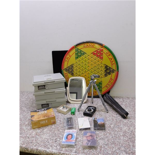 END OF THE RUN Kingsway Tripod, Cassette Tapes, MARK IV Cigar Boxes, Mirror, Cuff Links, ETC
