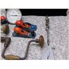 Image 8 : Bag of Assorted Tools, Measuring Tape, Stanley Planers, Thermostat, Etc