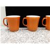 Image 2 : Lot of 4 Deep Orange Pyrex Coffee Mugs