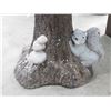 Image 2 : Concrete Birdbath Tree Trunk Style With Squirrel and Mushrooms