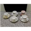 Image 1 : Lot of 5 Tea Cups and Saucers ColeClough, Royal Stuart , Melba Bone