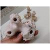Image 8 : Pink Spaghetti Poodle and 2 Pups Mid Century Modern Pottery Made in Japan