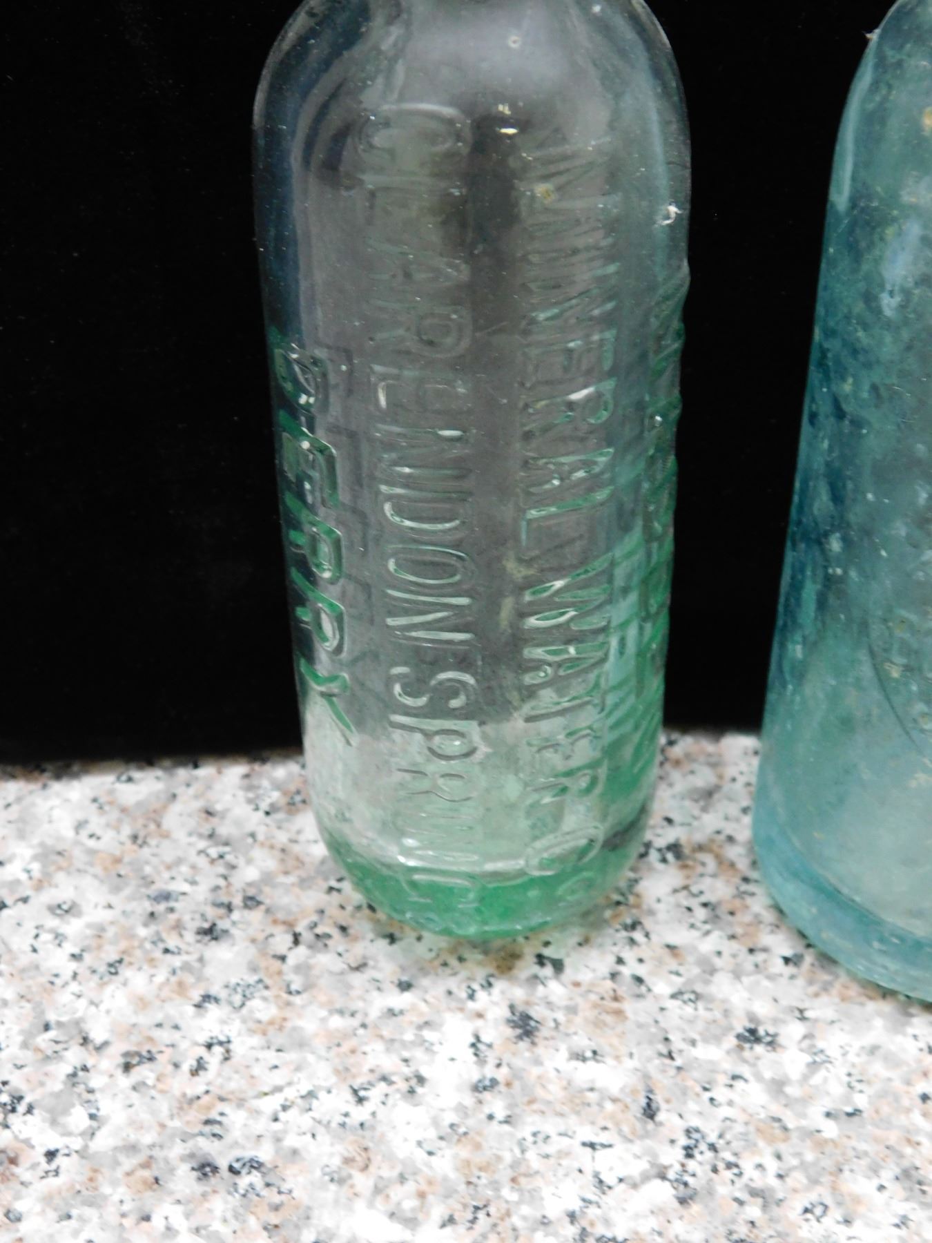 Lot of 3 Antique Bottles Torpedo Bottle Madden Mineral Water, Ross S