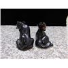 Image 4 : Lot of 2 Japan Pottery Ceramic Black Panthers 2" Small Decor