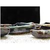 Image 8 : Lot of 5 Japan Pottery Planters  Long Rectangular Black and Green / Yellow Glazed Drip Pattern