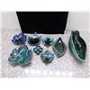 Image 1 : Lot of 8 Beauceware and Assorted Black and Teal Pottery Ceramic Canada Leaf Trays, Planters, Etc