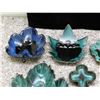 Image 2 : Lot of 8 Beauceware and Assorted Black and Teal Pottery Ceramic Canada Leaf Trays, Planters, Etc