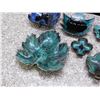 Image 4 : Lot of 8 Beauceware and Assorted Black and Teal Pottery Ceramic Canada Leaf Trays, Planters, Etc