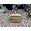 Image 3 : Lot of 7 Dolphin Glass / Resin Pearlescent Figurines Decorations Statues Trinket Box Etc